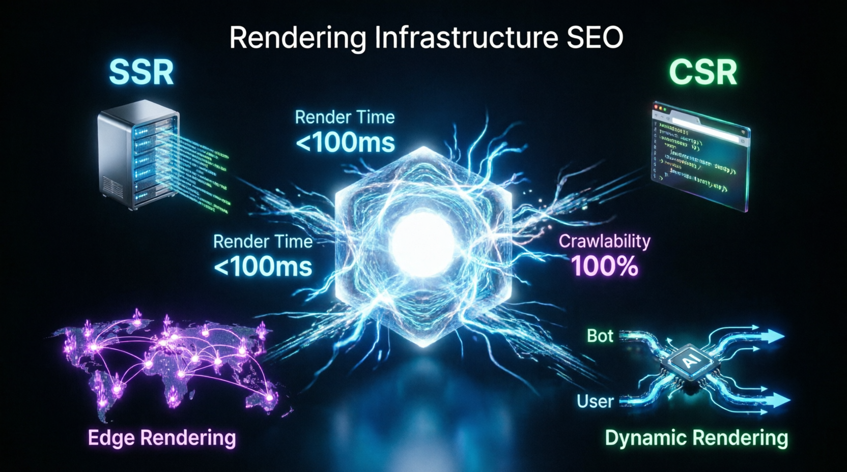 Rendering Infrastructure SEO: SSR, CSR, Edge Rendering and Dynamic Rendering at Enterprise Scale